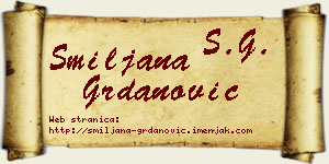 Smiljana Grdanović vizit kartica